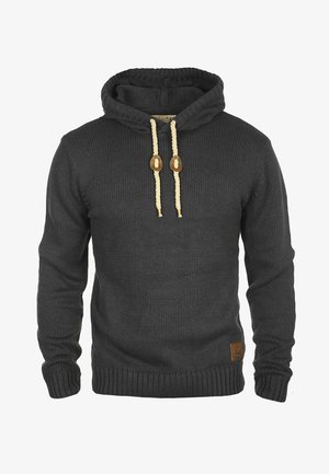 Solid, Sweat à capuche - mottled dark grey