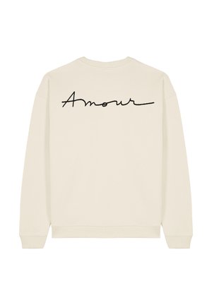 AMOUR ROCK BACK EMBROIDERY UNISEX  - Sweatshirt - off white