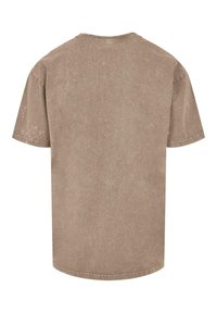 Merchcode COOLEST DAD ACID WASHED HEAVY - T-shirts med print - darkkhaki