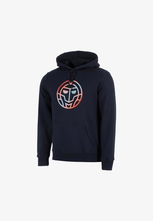 BIDI BADU, HOODY OUT OF CONTROL LOGO HOODY - Sweat à capuche - basic navy logo red and blue