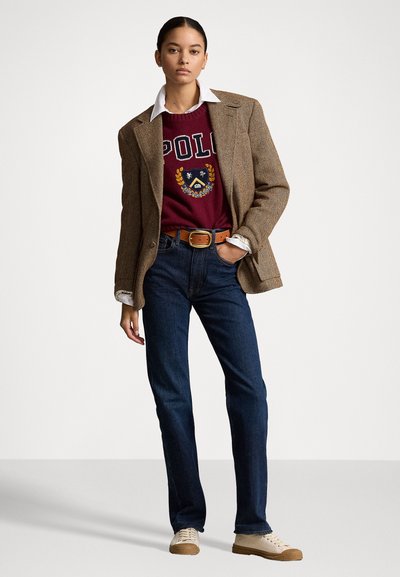 Polo Ralph Lauren LOGO CREST WOOL CREWNECK SWEATER - Džemperis - rich ruby