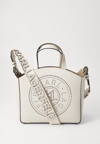 CIRCLE TOTE PERFORATED - Håndtasker - cement