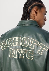 Schott STRIPE - Bomber stiliaus striukė - green/offwhite