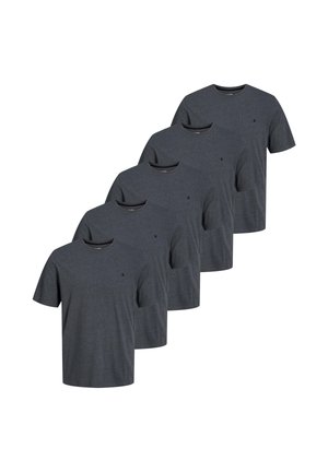 PACK 5 - T-shirts basic - dark grey melange
