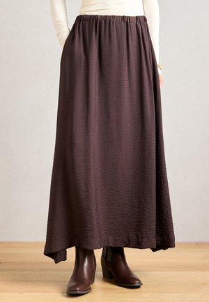 SKIRT KAMALA - Jupe longue - dark brown