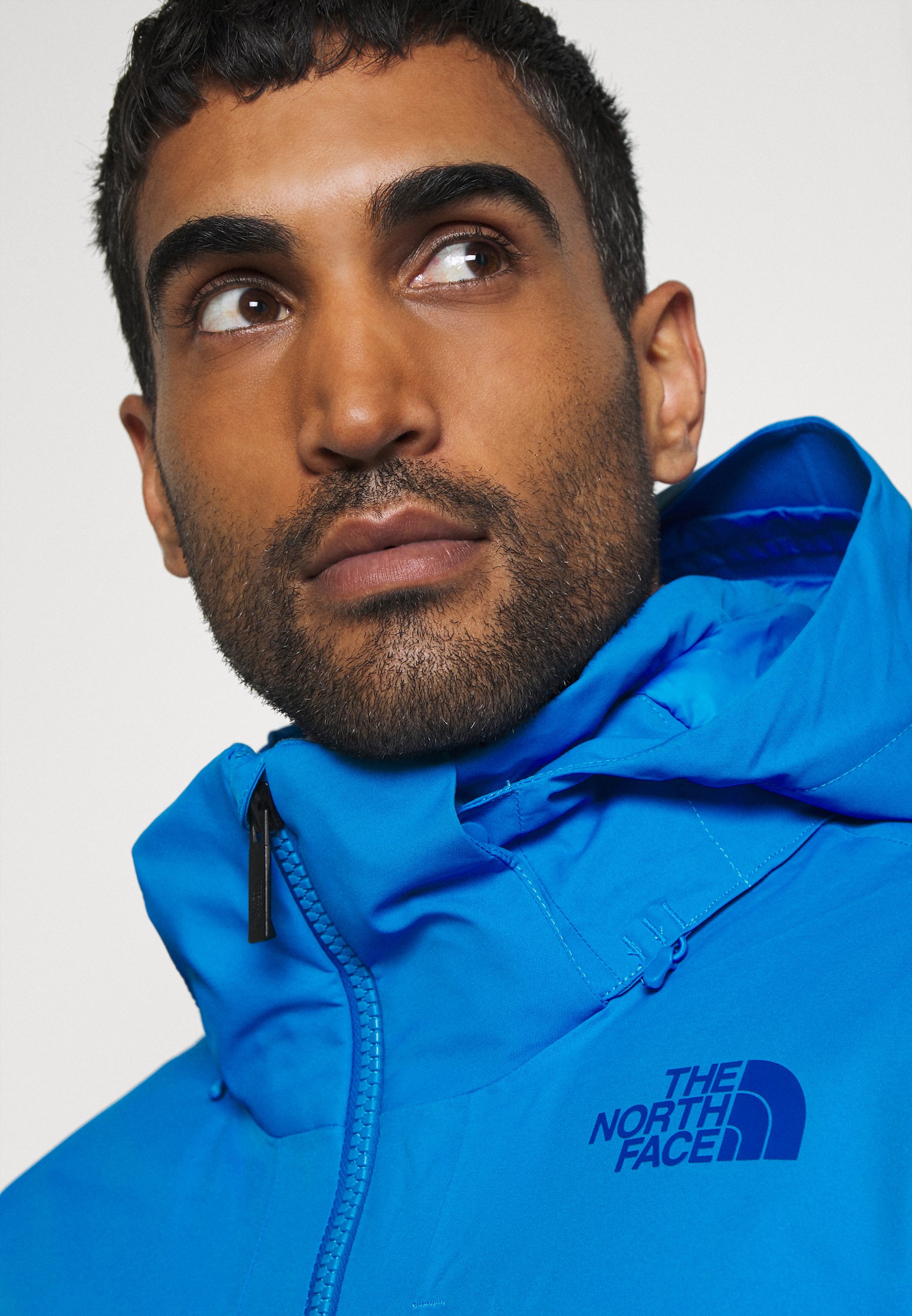 blue north face ski jacket