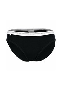 Slip neri con cintura elastica bianca che presenta il logo Lacoste. Realizzati in tessuto morbido e con un design aderente.