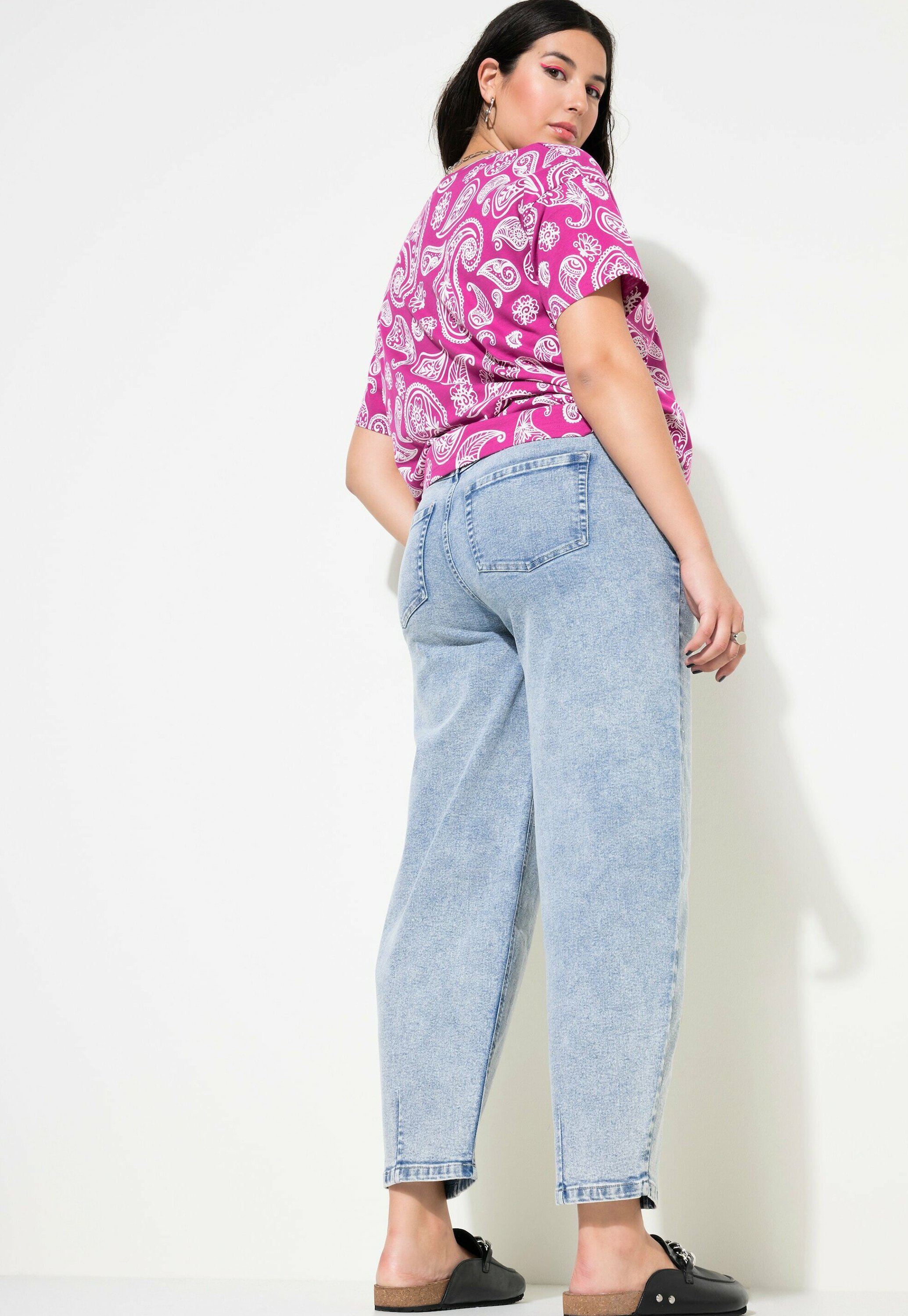 【YOURNUS】Rahino Balloon Wide Denim MIEJSKIE SPODNIE JEANSOWE O KROJU BALLOON - Niebieski | ZARA