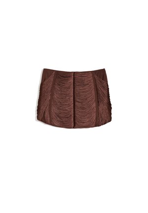 Bershka, SKIRT - Minirok - brown