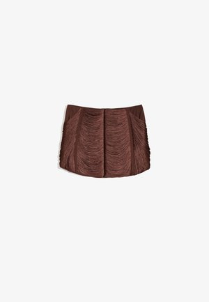 Bershka, SKIRT - Minihame - brown