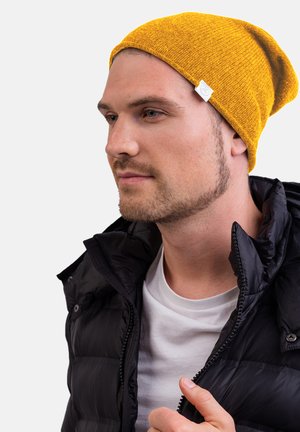 CASH-MERE Mütze - gelb braun