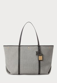 Lauren Ralph Lauren CANVAS & LEATHER LARGE EMERIE TOTE - Veľká kabelka - natural/black