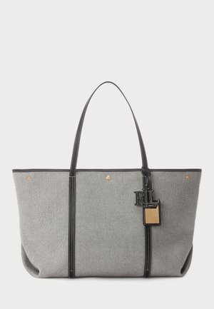 Lauren Ralph Lauren CANVAS & LEATHER LARGE EMERIE TOTE - Velká kabelka - natural/black