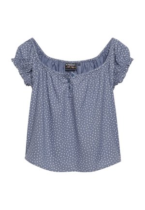 Superdry & Co, Bluse - tidal blue ditsy hearts