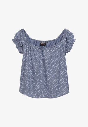 Superdry & Co, Bluse - tidal blue ditsy hearts