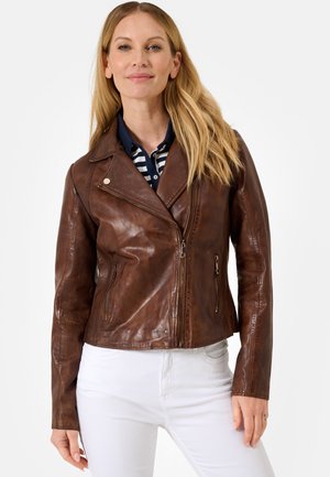 ANTONIA - Veste en cuir - braun