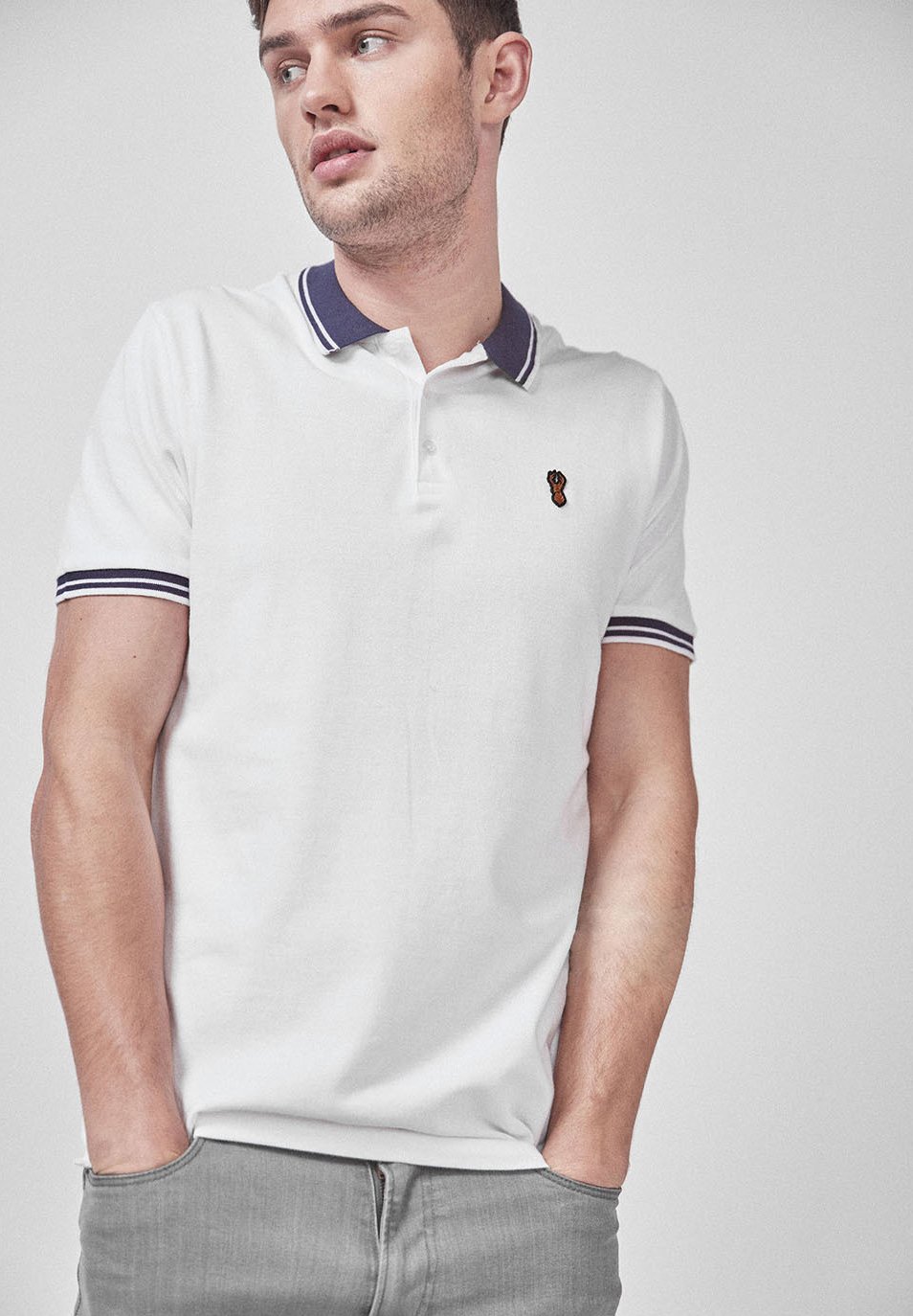 next slim fit polo