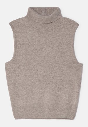 Filippa K TURTLE NECK VEST - Strickpullover - beige melange