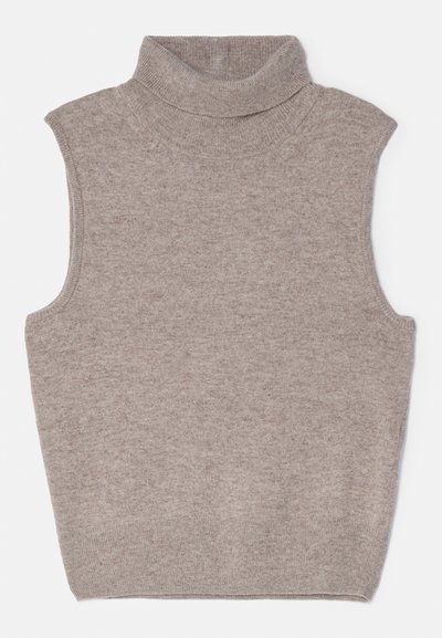 Filippa K TURTLE NECK VEST - Pulover - beige melange