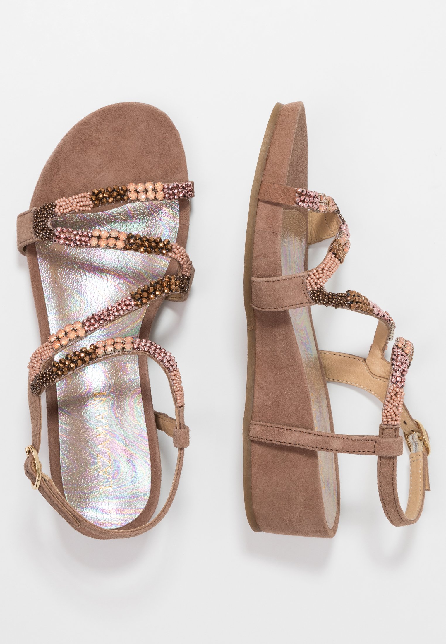 Lazamani Sandalen met sleehak - cognac/Cognac - Zalando.nl