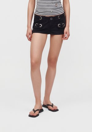 Jaded London, EYELET - Jeansshort - black