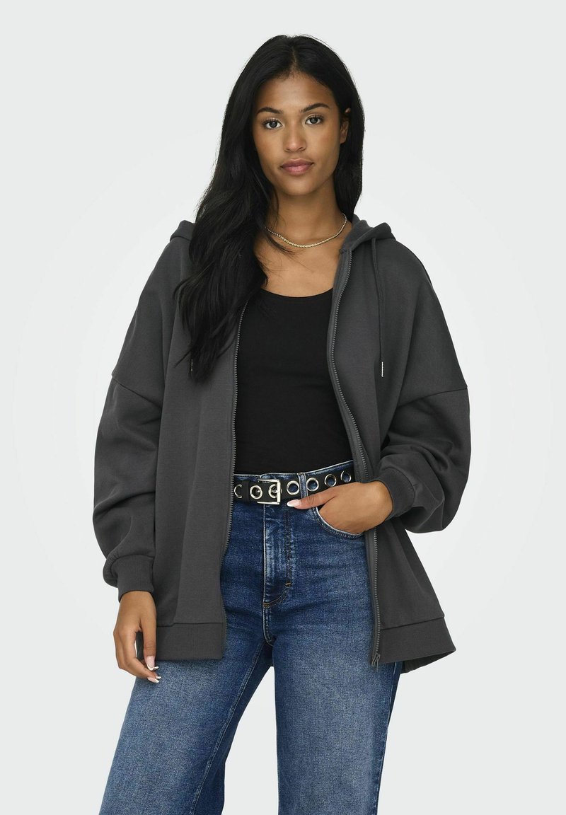 ONLY LOCKER GESCHNITTEN TIEF ANGESETZTE SCHULTER - Sweatjacke 