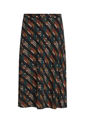 King Louie, JUNO SKIRT LEWIS - Falda acampanada - black