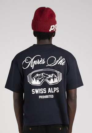 PROHIBITED, APRÈS SKI TEE UNISEX - T-shirt imprimé - deep blue