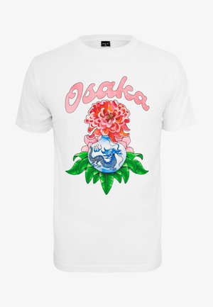Mister Tee TUPAC PROFILE - T-shirt print - white/wit Mister Tee TUPAC PROFILE - T-shirt print - white/wit