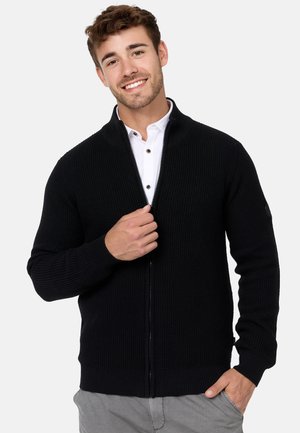 INDICODE JEANS INLAYTON - Chaqueta de punto - black