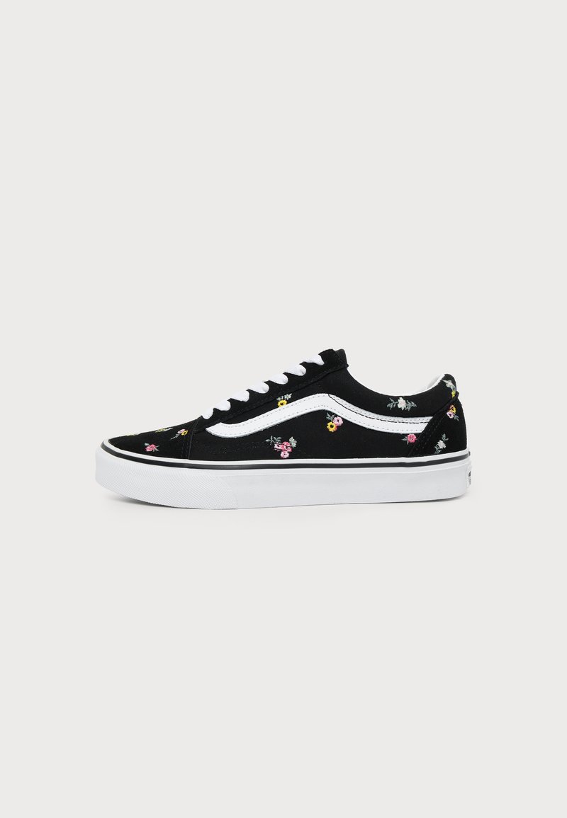 Vans OLD SKOOL floral embroidery black/pink/black
