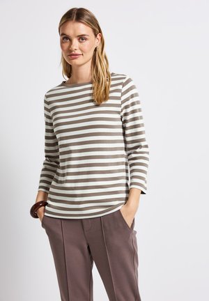 GESTREIFTES - Long sleeved top - braun