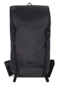 Sac à dos noir de Jack Wolfskin, avec un tissu lisse, des bretelles réglables, un design épuré et un logo subtil à l’avant.