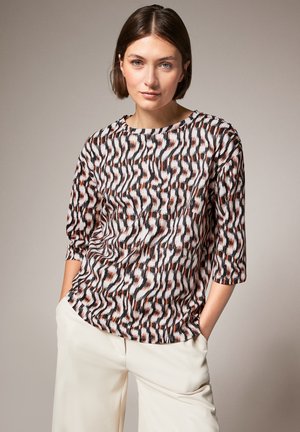 Long sleeved top - aop graphic black