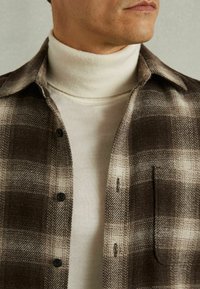 Reiss REGULAR FIT - CROSBY CHECK PATCH-POCKET - Summer jacket - brown multi