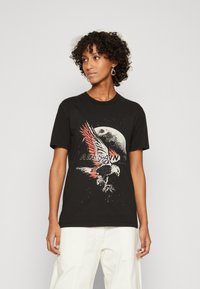 AllSaints - STARDUST BOYFRIEND TEE - Printtipaita - washed black Pienoiskuva 1