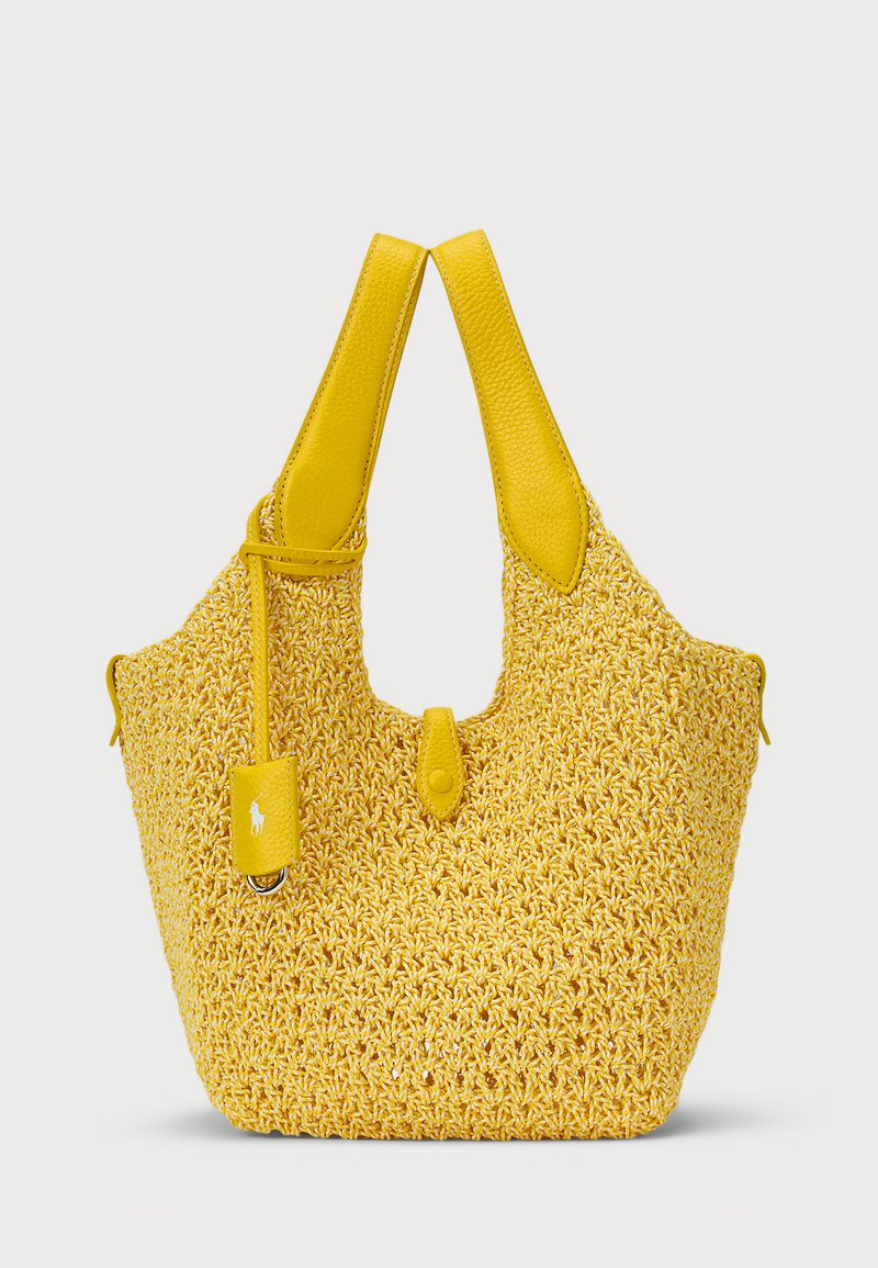 Polo Ralph Lauren POLO PLAY CORD TOTE - Maisiņveida soma - canary yellow/optic white