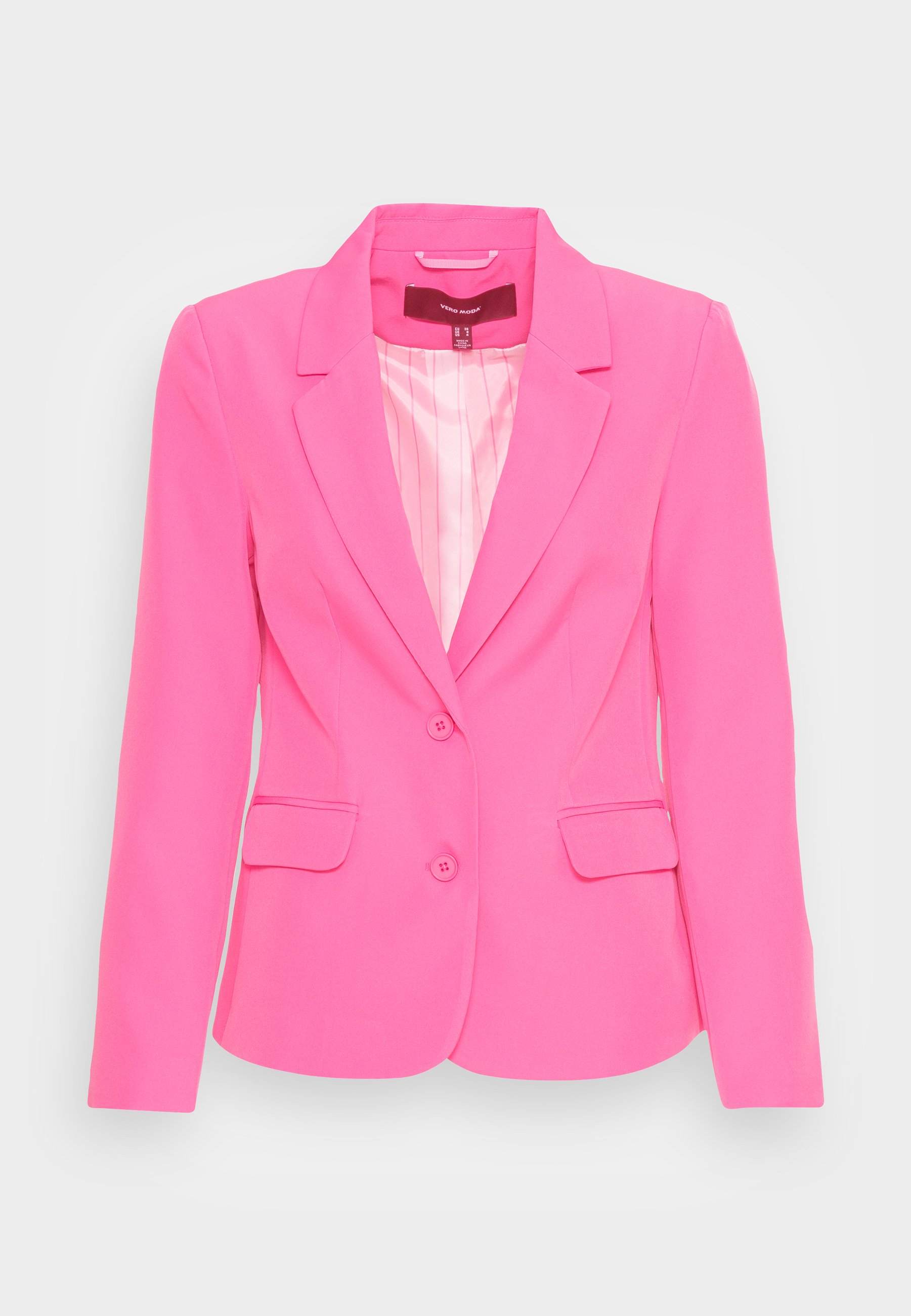 Vero Moda VMGRETASILLE - Blazer - shocking pink/donkerroze - Zalando.nl