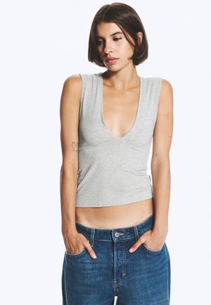 Weekday Top - grey melange