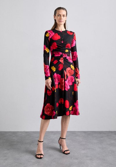 Erdem MIDI LONG SLEEVE DRESS - Jerseykjole - black