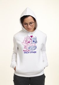 Disney LILO & STITCH STITCH  TOGETHER - Felpa con cappuccio - white