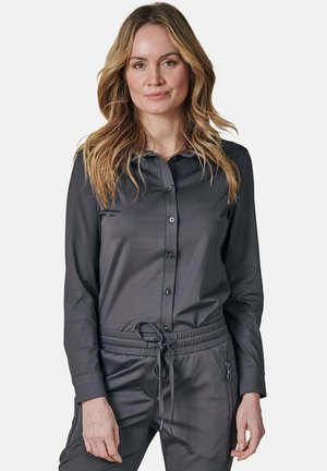 Button-down blouse - dark grey