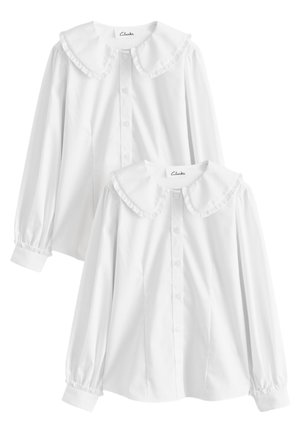 Clarks REGULAR FIT - COLLARED LONG SLEEVE SCHOOL SHIRTS 2 PACK . biały