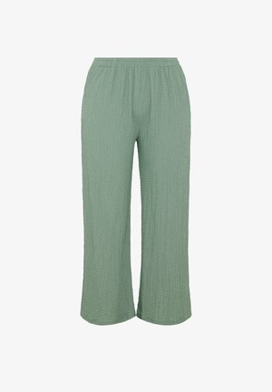 Yours Clothing, PLUS SIZE WIDE LEG TROUSERS - Housut - light green