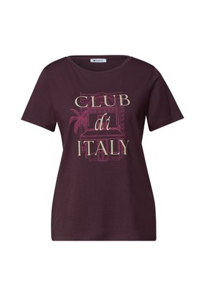Street One, T-SHIRT WITH ROUND NECK AND ARTWORK - T-shirts print - rustic rouge