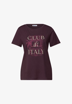 Street One, T-SHIRT WITH ROUND NECK AND ARTWORK - T-shirt print - rustic rouge