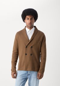 Lindbergh SHAWL COLLAR CARDIGAN - Kardiganas - brown
