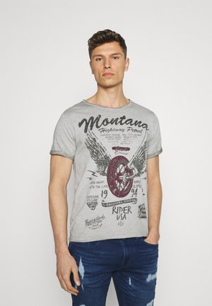 TIRES ROUND - Print T-shirt - silver