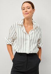 Ellos Collection MAH - Overhemdblouse - weiß grau gestreift