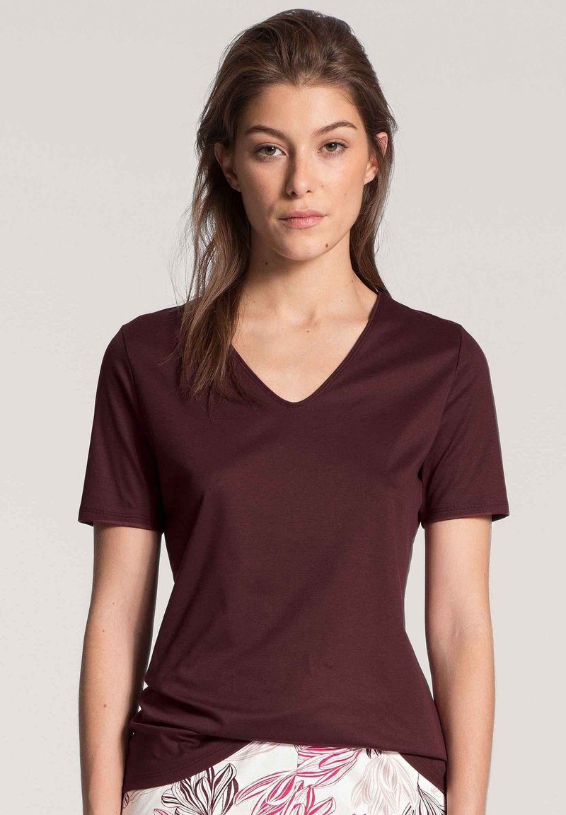 Calida KURZARM- V-NECK - Pyjama top - port royal